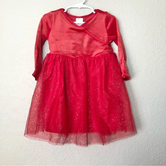 hanna andersson christmas dresses Flowers On Cherry Lacquer Long Sleeve Skater Dress with Pockets